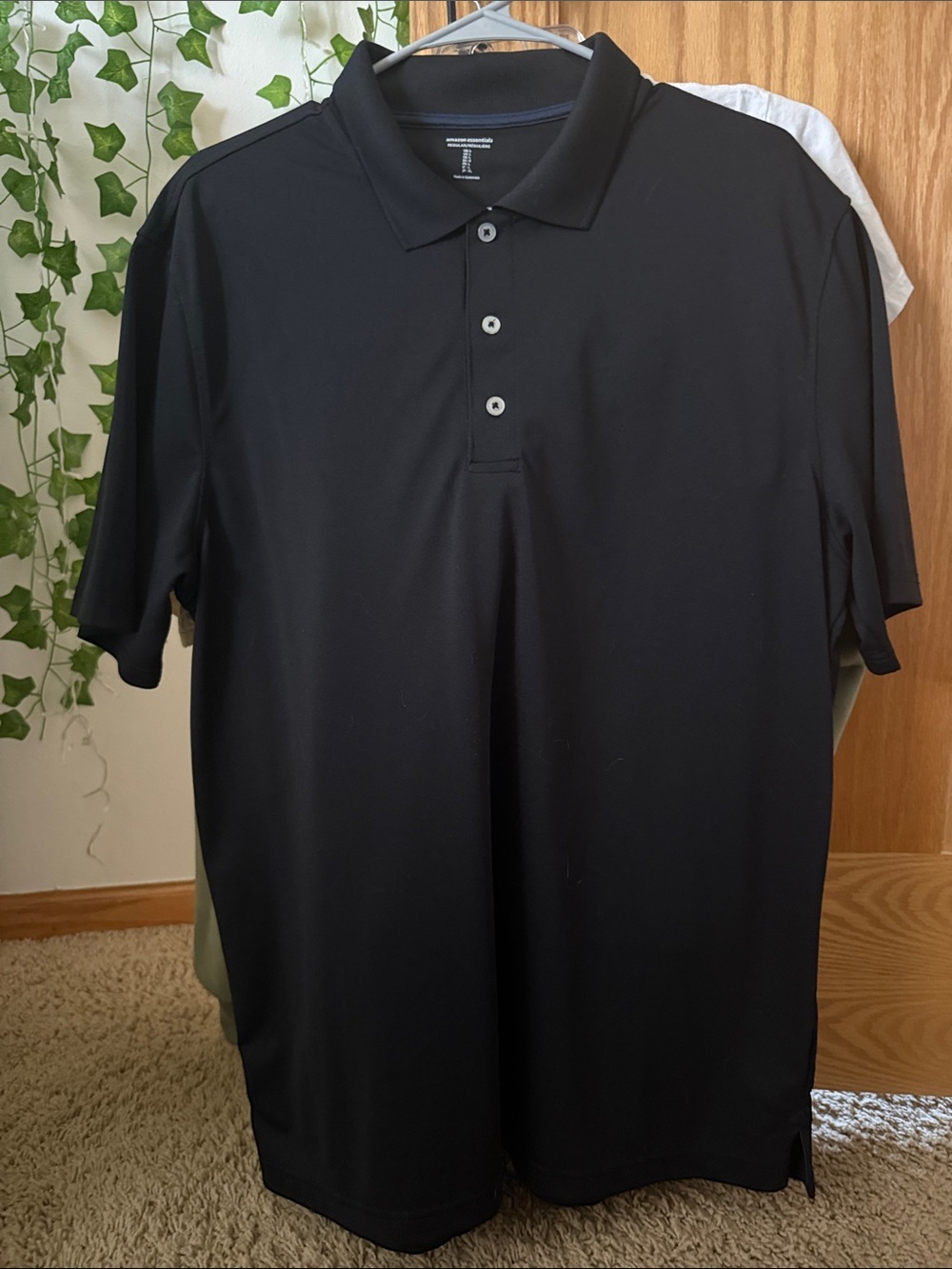 Men's Black Performance Polo Shirt